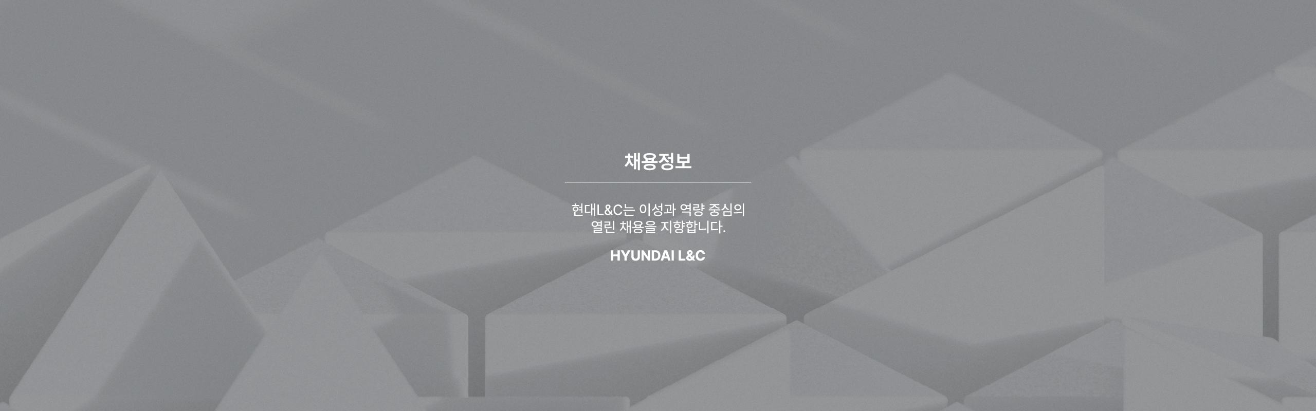 채용정보 - 현대L&C는 이성과 역량 중심의 열린 채용을 지향합니다.